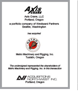 Ownership transaction completed at Precision